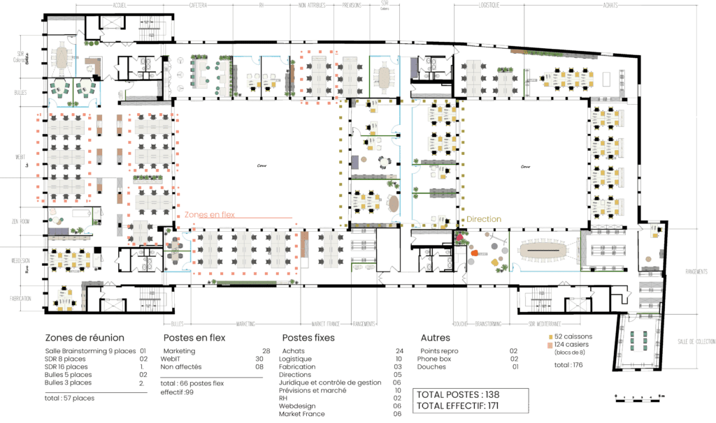 Plan d'aménagement de bureau 